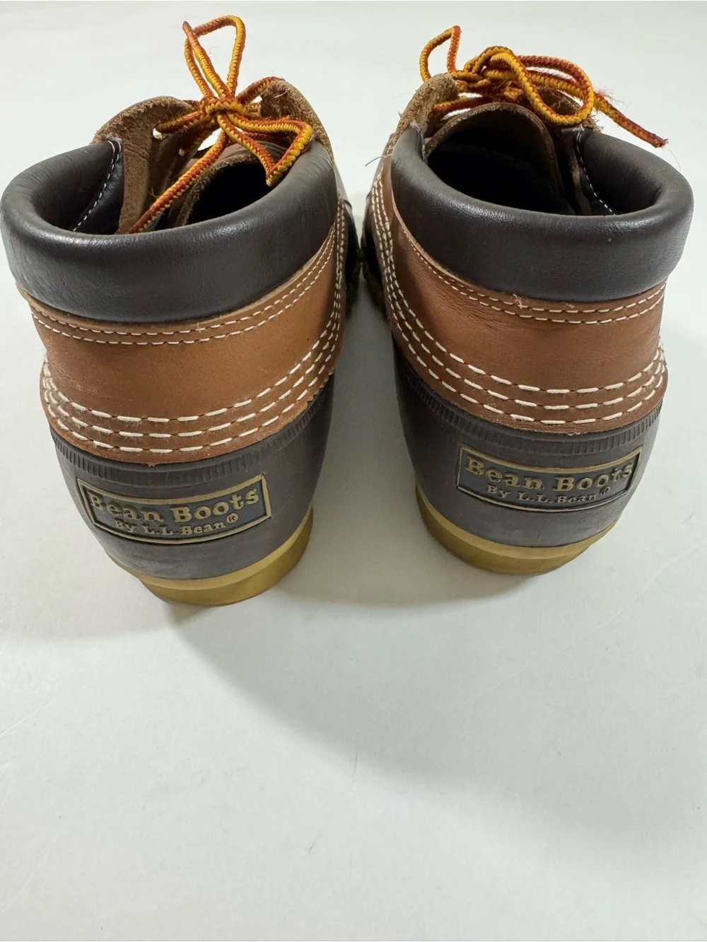 LL Bean Mens Bean Duck Boots Gumshoe Tan All Weather Outdoors